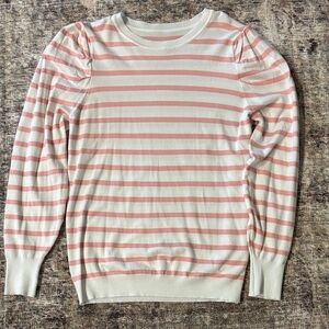 Never Worn! Striped Pink and White Sweater